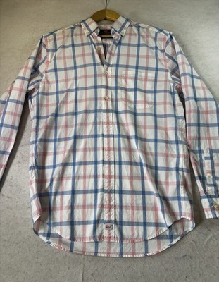 Vineyard Vines Men s Medium Classic Fit Murray Shirt Pink & Blue Stripe Preppy