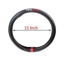 Black Trd Car Leather Steering Wheel Cover Protector Anti-slip For Toyota 15 Black Trd Car Leather Steering Wheel Cover Protector Anti-slip For Toyota 15