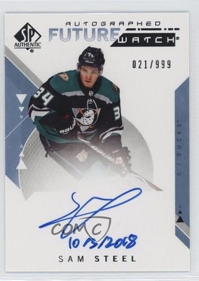 2018 SP Authentic Future Watch Inscriptions 21/50 Sam Steel Rookie Auto RC lk8