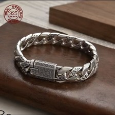 12mm Heavy 925 Sterling Silver Men s Bracelet...
