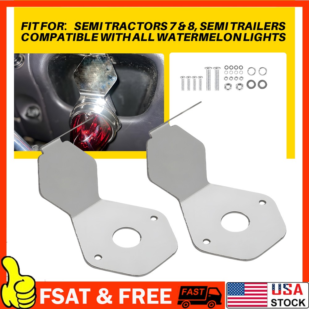 Angled Frame Bracket Mount Watermelon Light Clamp For Semi Trailers Tractors