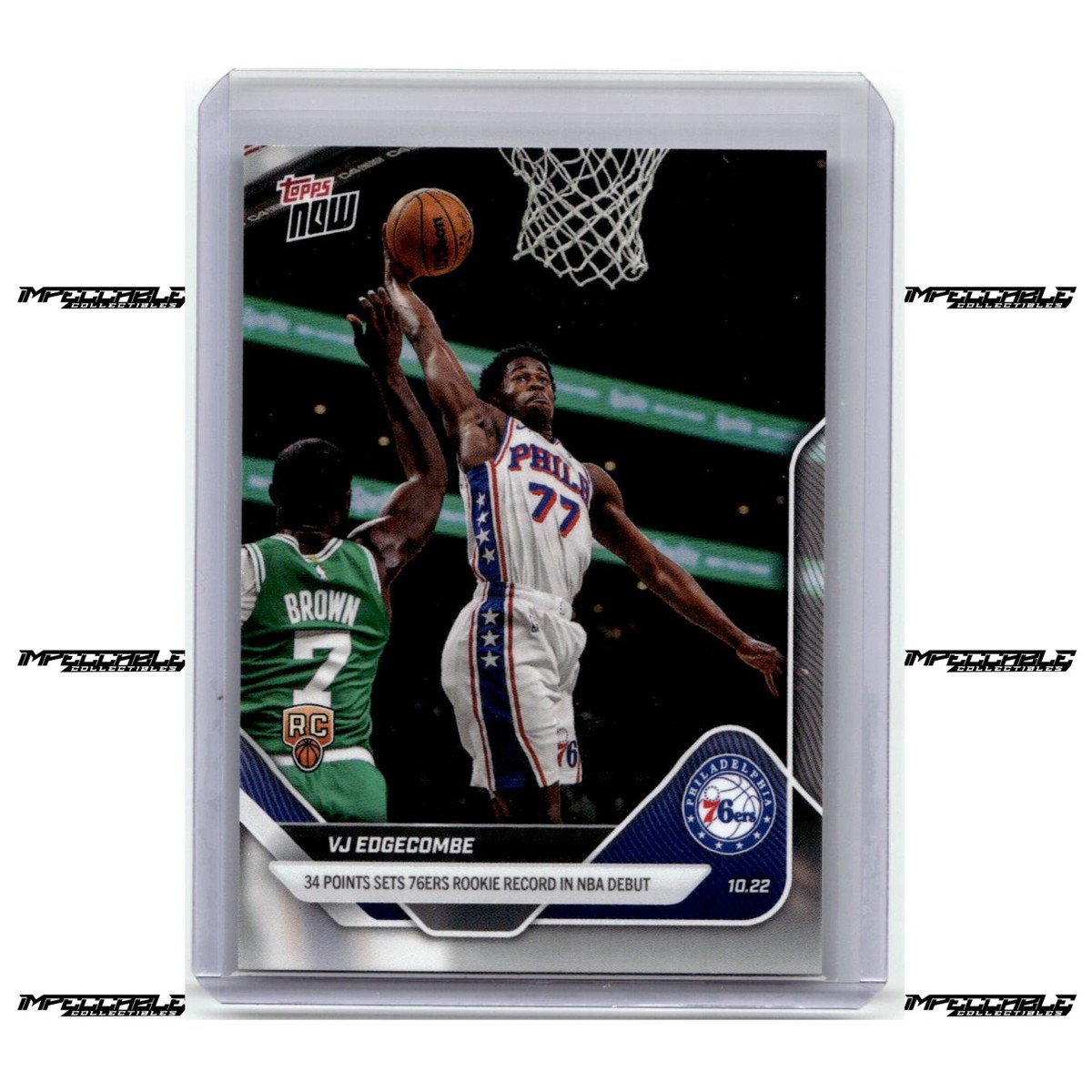2025-26 Topps Now NBA - #11 VJ Edgecombe Rookie 34 Points in Debut 