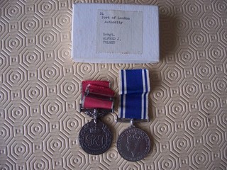 WW2 Medal Pair British Empire Medal & Police Service Medal Exemplary Service