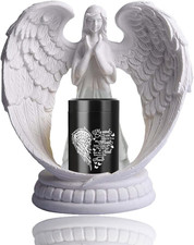 Small Urns for Human Ashes Guardian Angel Wings Heart Mini Cremation Urn for Ash