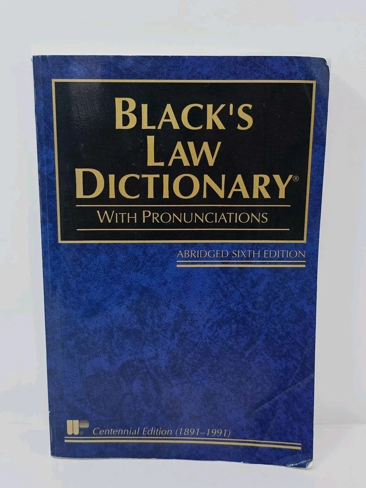 Black's Law Dictionary With Pronunciations Abridged Sixth Edition 1991 Softcover - Image 3 of 4