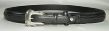 Nocona Belt Co Size 44 Western Black Ranger Leather Weave Belt N2476801  EUC