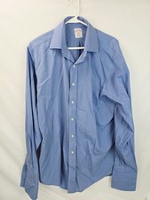Brooks Brothers Shirt Mens 16-36 Blue 346 Regular Fit Non-Iron Dress French Cuff