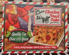 Claxton Fruit Cake - 3-1 Lb. - Holiday Pack - Regular Recipe