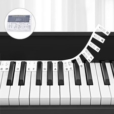 Removable Piano Notes Guide for Beginner, Piano Keyboard Note 88-Keys Black