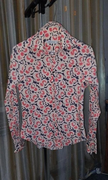 Women Rene Lezard Shirt Red Cotton 38