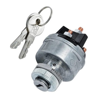 Gray 3-Way 12 V Ignition Switch with Keyed Hot Rod Rat Rod GM SBC BBC VW