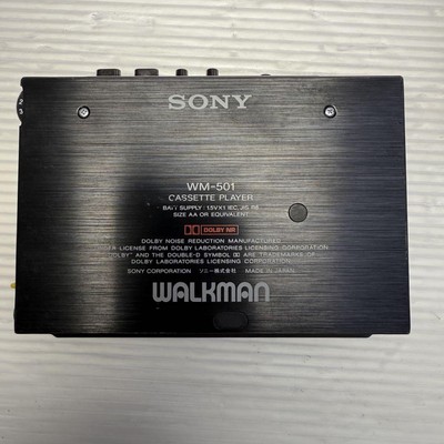 Sony Wm-501 Walkman Black Portable Cassette Player Vintage