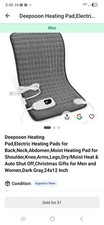 Electric Heating Pad For Back Pain Cramps Relief 12"x24"6 Level Auto Shut Off