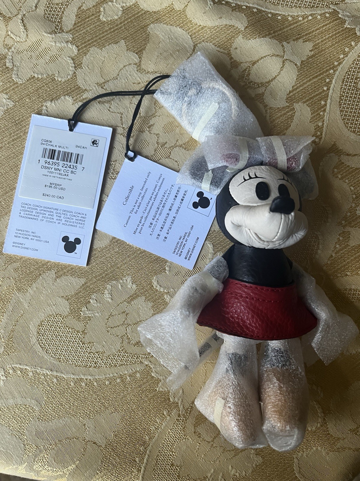 COACH x DISNEY Minnie Mouse Limited Edition Leather Bag Charm Key  Fob NWT New thumbnail 3
