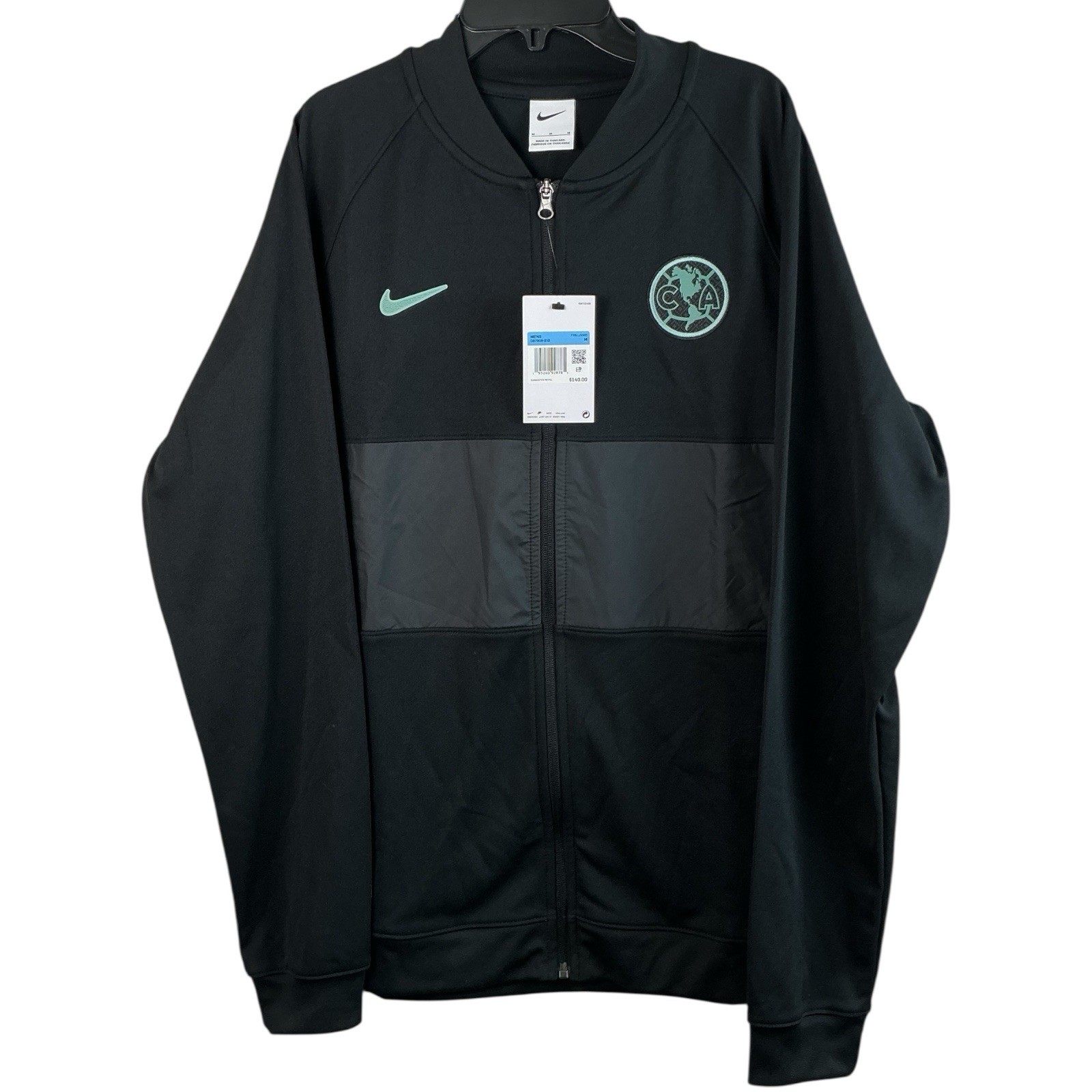 Nike Club America Full-Zip Soccer Jacket Men’s Size Medium Black