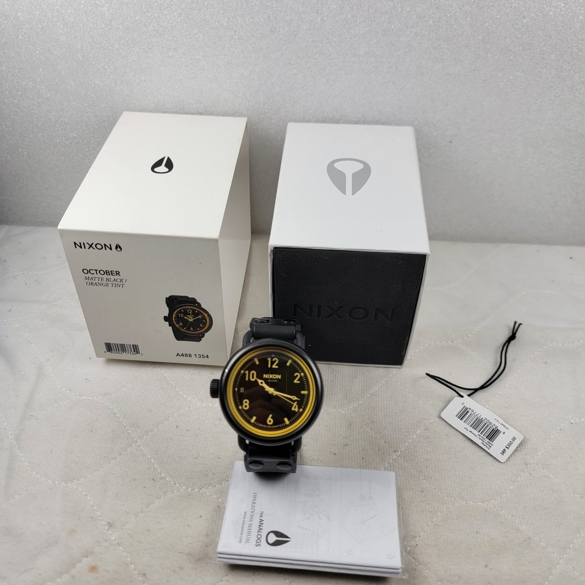 NIXON THE OCTOBER BATTLE STATIONS BLACK/YELLOW SWISS WR 300M LEFTY 