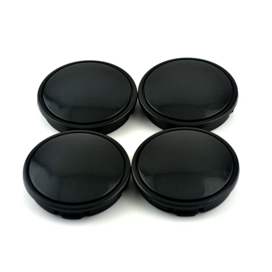 4Pcs Black ABS Plastic 58mm Auto Car Modified Wheel Center Hub Caps Cover - Imagem 2 de 4