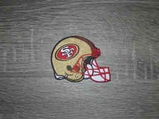 San Francisco 49ers Helmet Team Logo Gold Embroidered Iron On Patch 3.5" x 2.5"
