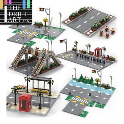 MOC City Road Traffic Lights Sign street for Lego Kit Building Blocks Sets DIY