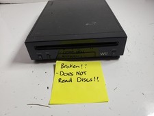 BROKEN - Nintendo Wii Console Only RVL-101 Black - Doesn't Read Discs