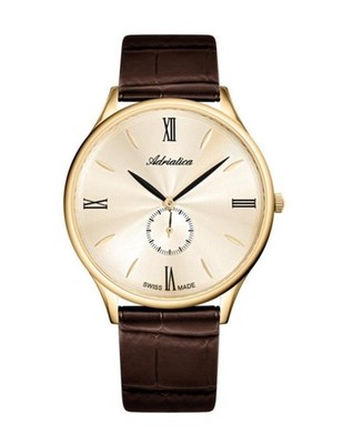 ADRIATICA Men Quartz Casual Watch Classic Dress Gold color Dial Waterproof Swiss | eBay ADRIATICA Men Quartz Casual Watch Classic Dress Gold color Dial Waterproof Swiss | eBay
