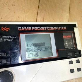 Epoch Game Pocket Computer Console Mahjong Cassette Vintage Used Japan Tested