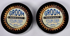 Groom Styling Fiber Hair High Hold Low Shine 3.5 oz  99g  2 Pack