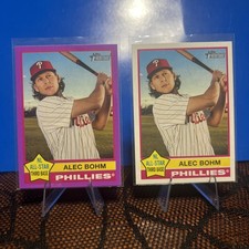 2 Cards.. 2025 Heritage All Star  Alec Bohm. 1 Card Light Purple Boarder 1 Base 
