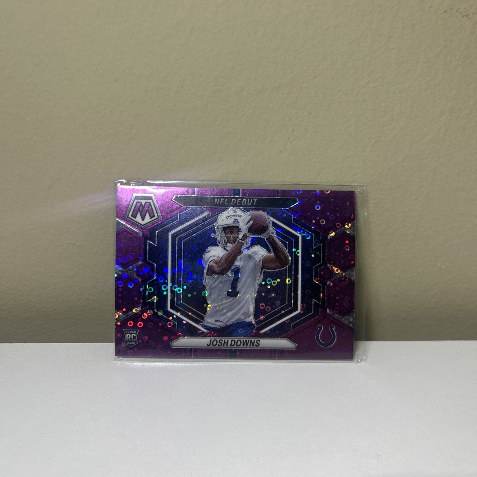 Josh Downs, NFL Debut, Rookie Card, Limited 5 of 50, Panini Mosaic, 2023, Colts.