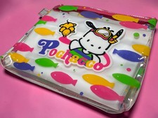 Vintage 1995 Sanrio Pochacco Clear Vinyl Zipper Pouch with Fish Pattern
