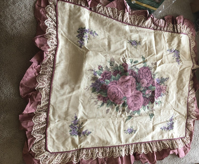 One-Vintage Standard Pillow Ruffled Sham JC Penny Glynda Turley Rose Rhapsody