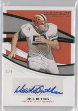 2021 Panini Immaculate Collegiate Ink Emerald 1/5 Dick Butkus Auto HOF 0c3