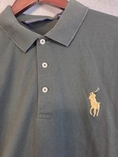 Polo Golf Ralph Lauren Polo Shirt Men's XL Big Pony Rugby Sleeve Logo Green