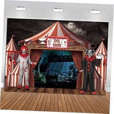 Horror Circus Backdrop Photography 7x5ft for Scary Halloween Party Decor 7x5 FT