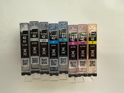 Genuine Canon CLI-42 Empty Ink Cartridges - Full Set of 8 - Used Once PRO 100