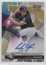 2020 Bowman's Best of 2020 Gold Refractor 45/50 Andrew Vaughn #B20-AV Auto v9t