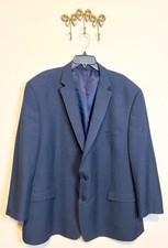 Andrew Fezza Charcoal/Blue Houndstooth Textured Blazer