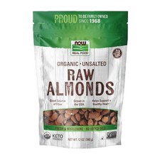 Organic Raw Almonds Unsalted 12 Oz by Now Foods