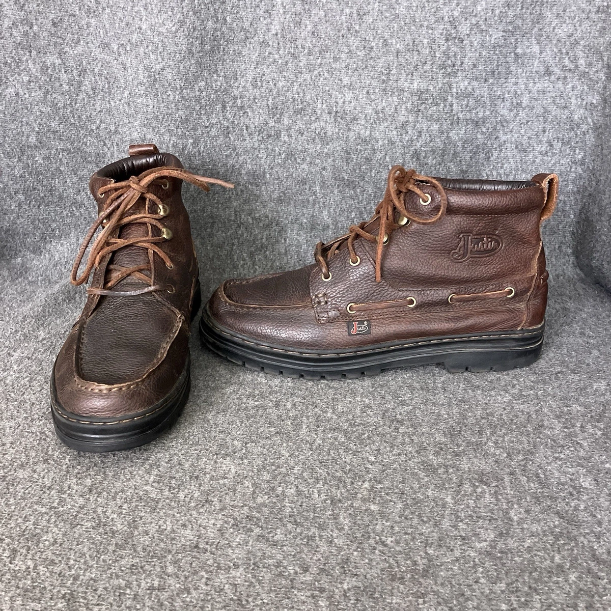 Justin Cappie 232 Mens 9.5M Work Shoes Oil Slip Resistant Leather Chukka Boots Justin Boots M Lace Up Boots for Men for Sale | Shop New  main image 4