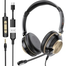 3in1 Headset USB/USB-C/3.5mm Kopfhörer mit K...