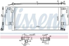 Nissens Condenser for Audi A5 TDi Quattro DETA 2.0 December 2016 to August 2019