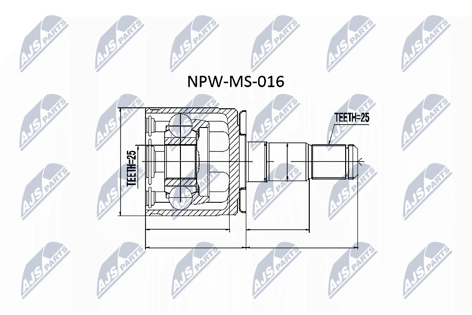 N.T.Y. NPW-MS-016.NTY Joint Kit, drive shaft for MITSUBISHI - Image 11
