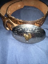 3D Belt Company Boys Horse Embossed Brown Belt 3115 Size 26 Made In USA
