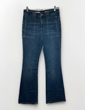 Anthropologie Pilcro The Icon Flare Jeans Dark Wash High Rise Women Sz 28