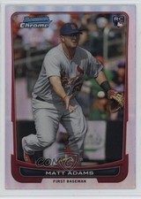 2012 Bowman Chrome Refractor Matt Adams #215 8we