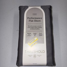 Full 400 Thread Count Performance Flat Sheet Dark Gray - Threshold: Cotton