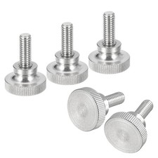 5pcs M6x16mm Knurled Thumb Screws 304 Stainless Steel Flat Knurled Thumb Screws