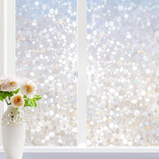 Window Privacy Film, Decorative Rainbow Window Clings for Glass Covering, Static