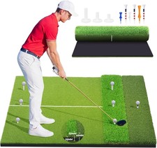 5x4ft  6x4ft Extra Large Golf Hitting Mat, 26mm Thick Tri-Turf Golf Practice Ma