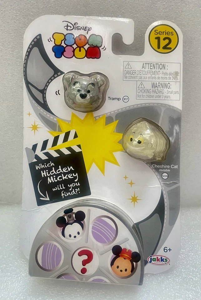 Disney Tsum Tsum Mini Figures 3 Pack Series 12 Tramp Cheshire Cat Hidden Mickey - Image 2 of 4